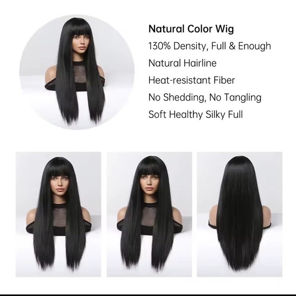 Natural Black Long Wig